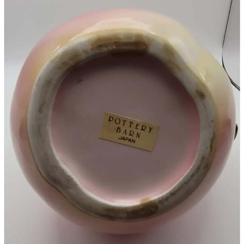 Pottery Barn Ceramic Peach Juice Water Iced Tea Pitcher